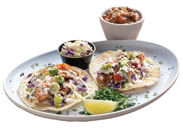 Try the shrimp or fish tacos at Sea Island