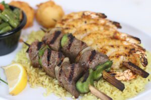 Beef Kabobs Grilled Shrimp at Shrimphouse