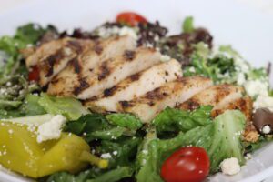 Grilled Chicken Greek Salad at the Shrimphouse