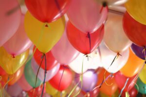 Party balloons for a private party at shrimphouse