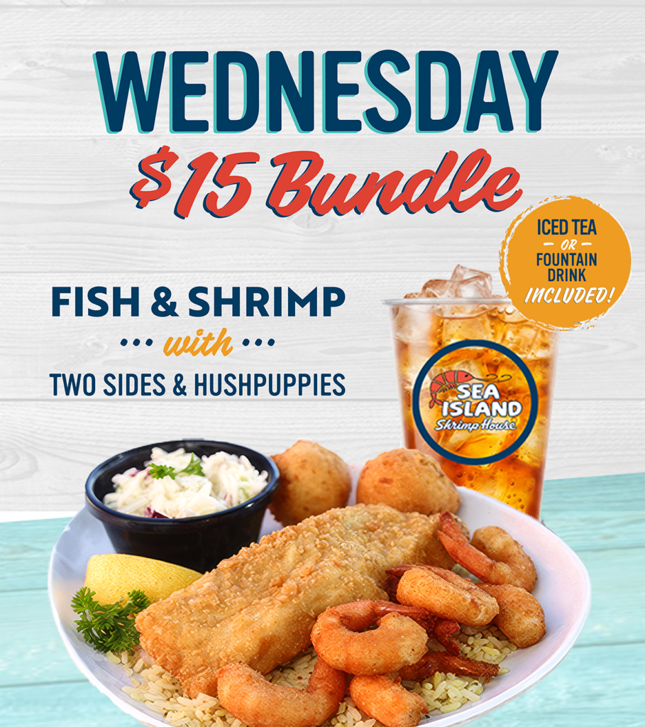 $15 Wednesday Fish & Shrimp Combo with Tea